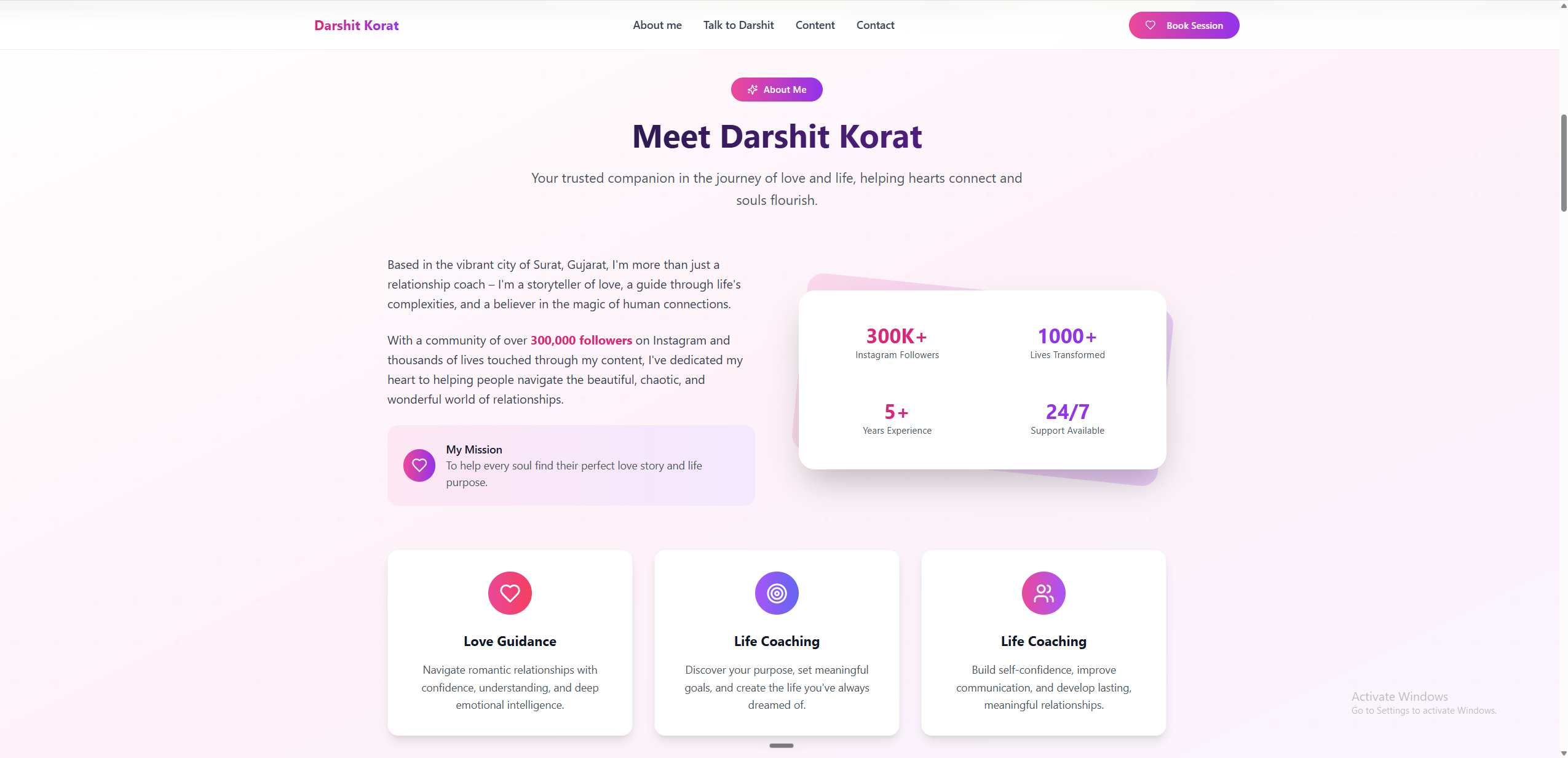 Dive Into Love Stories — Love and life consultancy platform