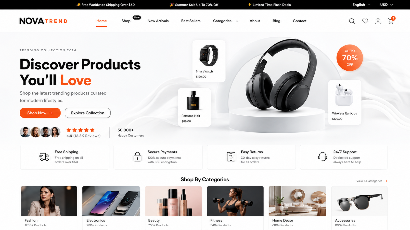 NovaTrend — E-commerce storefront